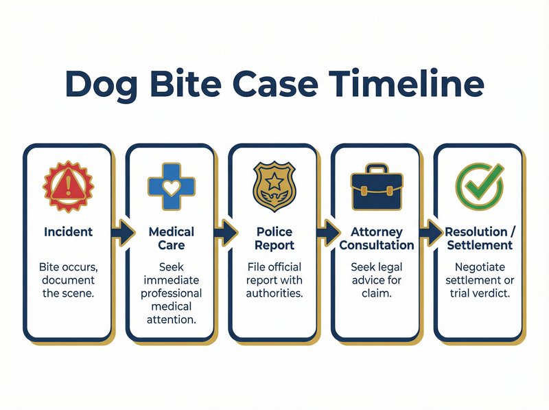 Dog Bite Case Timeline Infographic