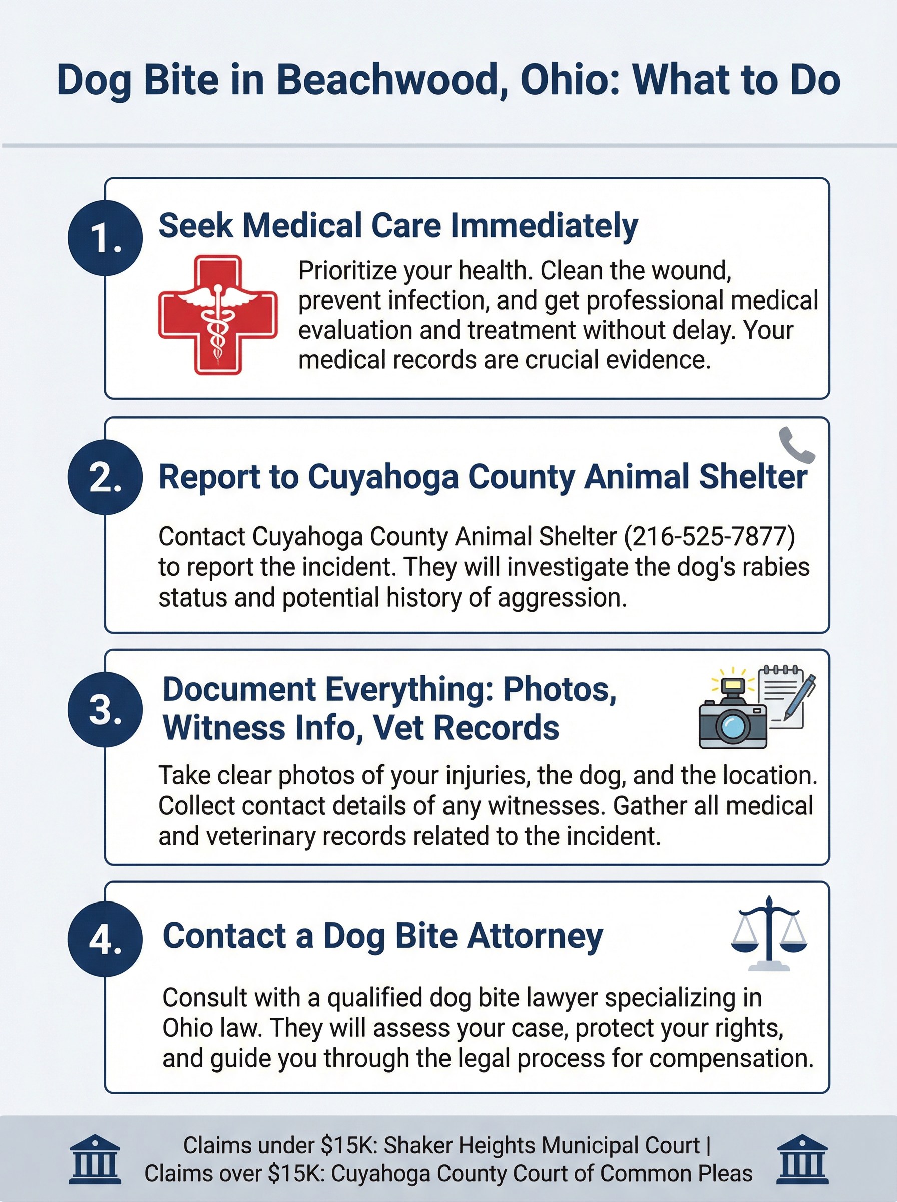 Dog Bite in Beachwood, Ohio: What to Do Infographic